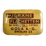A pre-war box for migraine medication. GODA A.-G. Breslau. Wrocław, early 20th century.