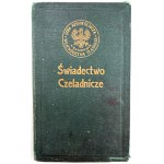 Izba Rzemieślnicza Województwa Śląskiego. Świadectwo Czeladnicze. Rzemiosło Kowalskie - Józef Kania. Kowal. Pszczyna 1933 [b.rzadkie]