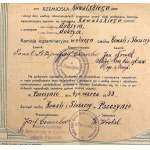 Izba Rzemieślnicza Województwa Śląskiego. Świadectwo Czeladnicze. Rzemiosło Kowalskie - Józef Kania. Kowal. Pszczyna 1933 [b.rzadkie]