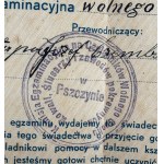 Izba Rzemieślnicza Województwa Śląskiego. Świadectwo Czeladnicze. Rzemiosło Kowalskie - Józef Kania. Kowal. Pszczyna 1933 [b.rzadkie]