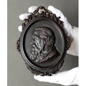 Plaquette patriotique. Józef Ignacy Kraszewski – 1887 [fonte, plaquette de deuil]