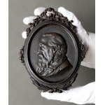 Patriotic plaque. Józef Ignacy Kraszewski – 1887 [cast iron, mourning plaque]