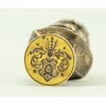 Figurative seal. Nałęcz coat of arms—19th century [large, rare]