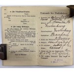Militarpass. Nemecký dokument opisujúci priebeh vojenskej služby. 1906–1914 [lodná divízia]