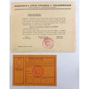 Golasowice Volunteer Fire Department. Pszczyna County, Silesian Voivodeship [donation toward the fire station renovation]
