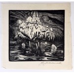 JAKUBOWSKI, Stanisław (1885–1964) — Church on an Island [woodcut]