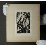 RACZYŃSKI, Stanisław (1903–1982). Woodcut. Basketball. Sports in Printmaking—1954 [very rare, 19.5 x 12.5 cm]
