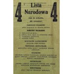 Propaganda leaflet. The 4th National List is running in the election to fight for: fair social welfare and a reduction in public burdens, jobs and reform of the social security system, compliance by Germans and Ukrainians with the laws of the Polish State