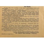 Propaganda leaflet. Poles. A National Government has been formed in Warsaw. It is the duty of all Poles to unite in solidarity under its authority. Józef Piłsudski has been appointed commander of the Polish armed forces, and everyone must obey his orders 