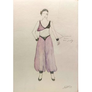 Wanda Żukowska-Waszak, Nymph IV (stage costume sketch)