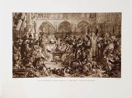 Jan Matejko (1838 - 1893), WPŁYW UNIWERSYTETU NA KRAJ W WIEKU XV - NOWE PRĄDY - HUSSYTYZM I HUMANIZM