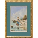 Carlo Ferranti, Girl with a Basket of Fish