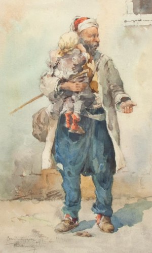 Józef Pawlikiewicz, Ojciec z dzieckiem, 1917 r.