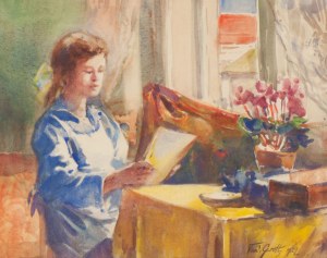 Teodor Grott, Scena we wnętrzu, 1922 r.