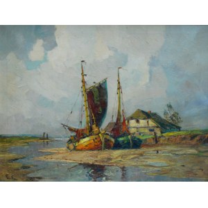 Rudolf Priebe, Boats in Front of the House