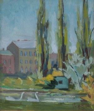 Jan Hrynkowski, Pejzaż miejski, 1954 r.