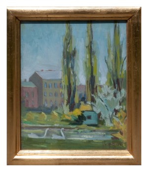 Jan Hrynkowski, Pejzaż miejski, 1954 r.