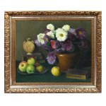 Władysław Majewski, Still Life with Flowers and Apples, 1909