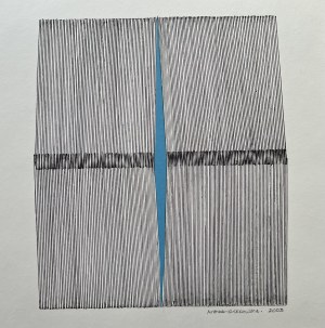Wanda Gołkowska, bez tytułu, rysunek na papierze, 31x31 cm, 2003