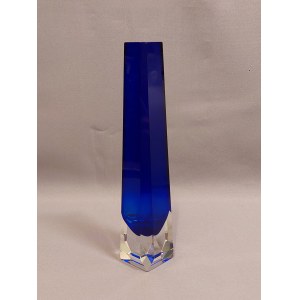 Wasungen Art Glassworks, Faceted Vase, Germany