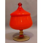 Empoli Art Glass Glassworks Sugar Bowl / Candy Dish