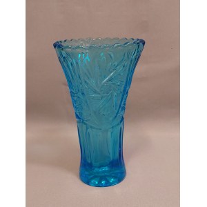H.S. Gospodarczy Ząbkowice Vase with Rosette No. 2259, Azure Blue