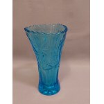 H.S. Gospodarczy Ząbkowice Vase with Rosette No. 2259, Azure Blue