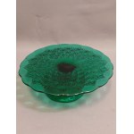 Eryka Trzewik, Mayor of Ząbkowice, Economic District: Emerald-Colored Almond-Patterned Platter on a Stand