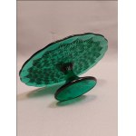 Eryka Trzewik, Mayor of Ząbkowice, Economic District: Emerald-Colored Almond-Patterned Platter on a Stand