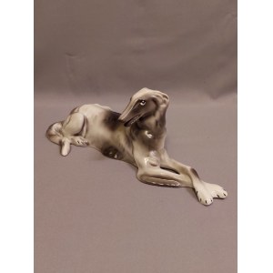 ZPS Wałbrzych Lying Greyhound Figurine