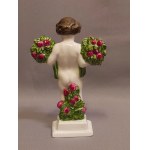 Rosenthal Porcelain: Putto Figurine with Bouquets of Roses, 1927
