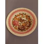 Włocławek Faience Factory: Small Plate and Bowl with a Bird