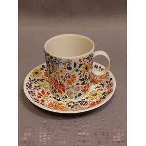 Cepelia Opole ZPS Karolina Teacup with Saucer—Beautiful Handcrafted Piece
