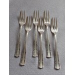 Hefra Silver Cake Forks, Oriental Design, Box, New