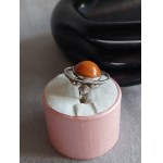 Warmet Warsaw Silver Ring with Natural Amber "Saturn"