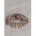 ZZO Poznań Silver Brooch with Antique Coral—One-of-a-Kind