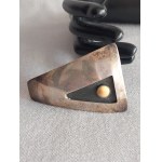ORNO Warsaw Silver Brooch / Amber Brooch—One-of-a-Kind!