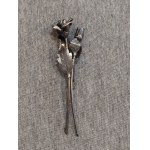 Artistic Silver Brooch / "Roses" Brooch