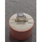 Silver Ring with a Large Zirconia Stone