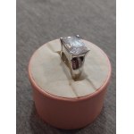 Silver Ring with a Large Zirconia Stone