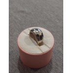 Silver Ring with Mother-of-Pearl Inlays