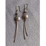 Designer Long Silver Earrings