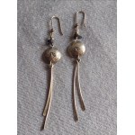 Designer Long Silver Earrings
