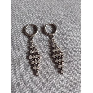 Silver Earrings with Zirconia