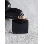 Large Silver Pendant with Onyx