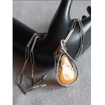 Wojciech Kruk, Poznań: Silver Necklace with Natural Milky Amber