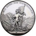 Switzerland - Bern - Silver Medal 1888 - Interlaken, Bernese Cantonal Shooting Festival - Switzerland, Swiss Shooting Medal