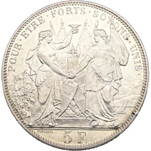 Switzerland - Vaud / Waadt - 5 Francs 1876 Schützentaler - Lausanne Federal Shooting Competition - Switzerland, 5 Francs Swiss Shooting Thaler
