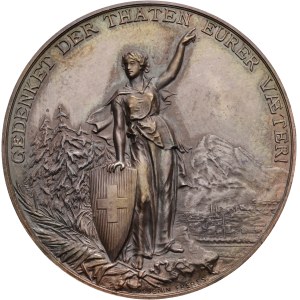 Switzerland - Glarus - Copper Medal, 1892 - Swiss National Shooting Festival - Switzerland, Swiss Shooting Medal