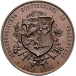 Switzerland - Thurgau - Copper Medal 1890 - Frauenfeld, Swiss National Shooting Festival - Switzerland, Swiss Shooting Medal